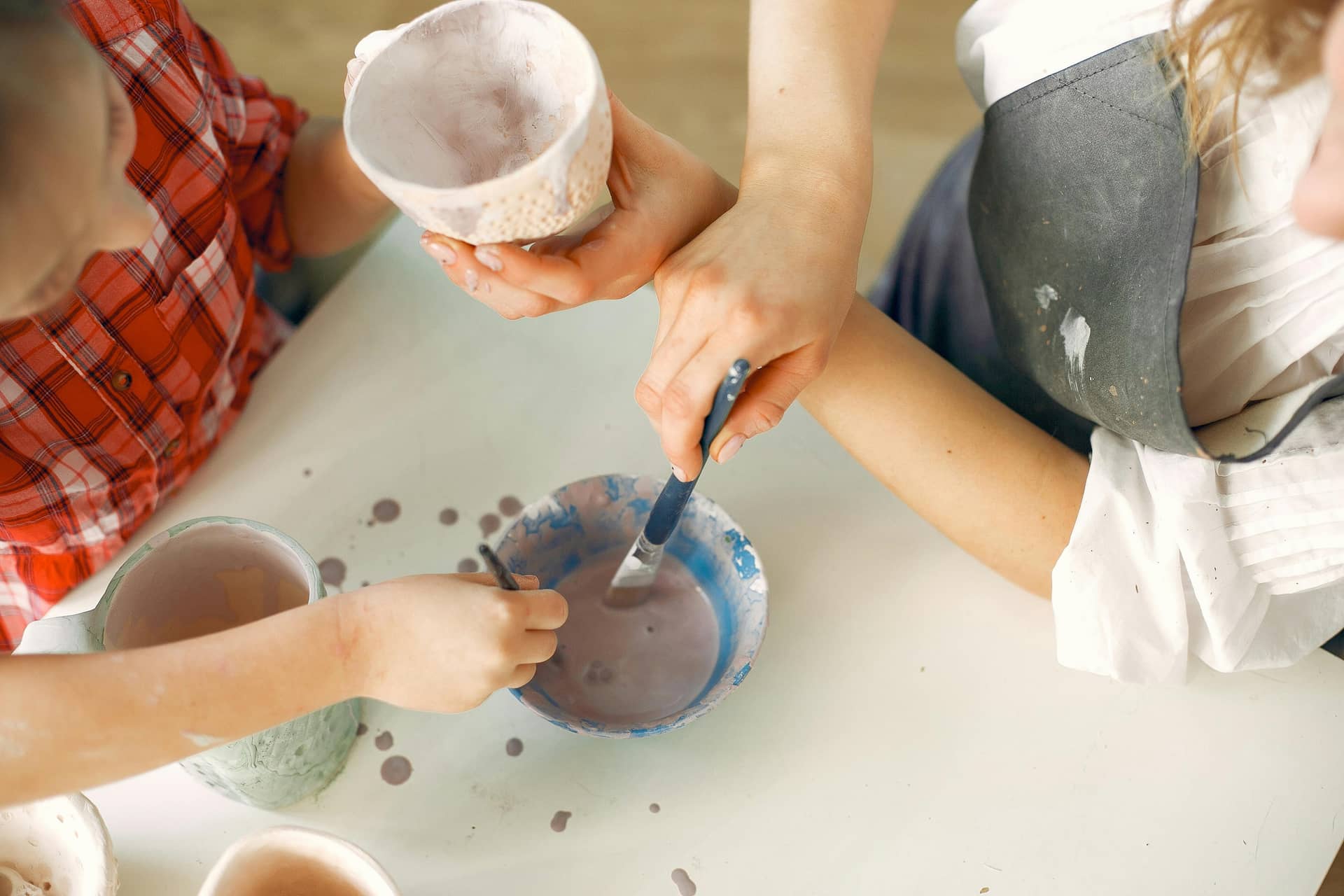 Wheel Throwing Pottery - Arts camp for Ages: 5-17 by Rumriver Art Center