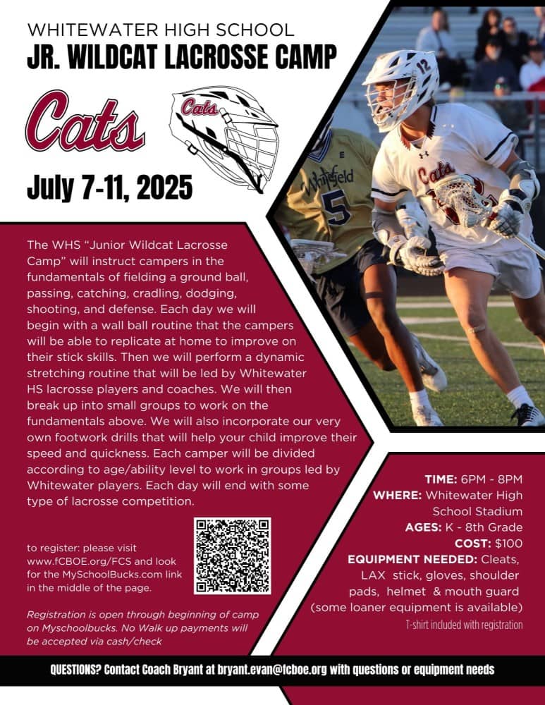 Whitewater Jr. Wildcat Lacrosse Camp - Sports camp for Ages: 5-15 by Whitewater Jr. Wildcat Lacrosse Camp